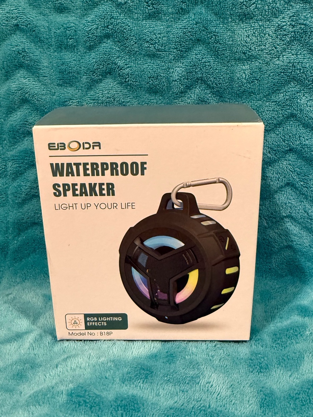 Waterproof Portable Speaker with RGB Lights — Black